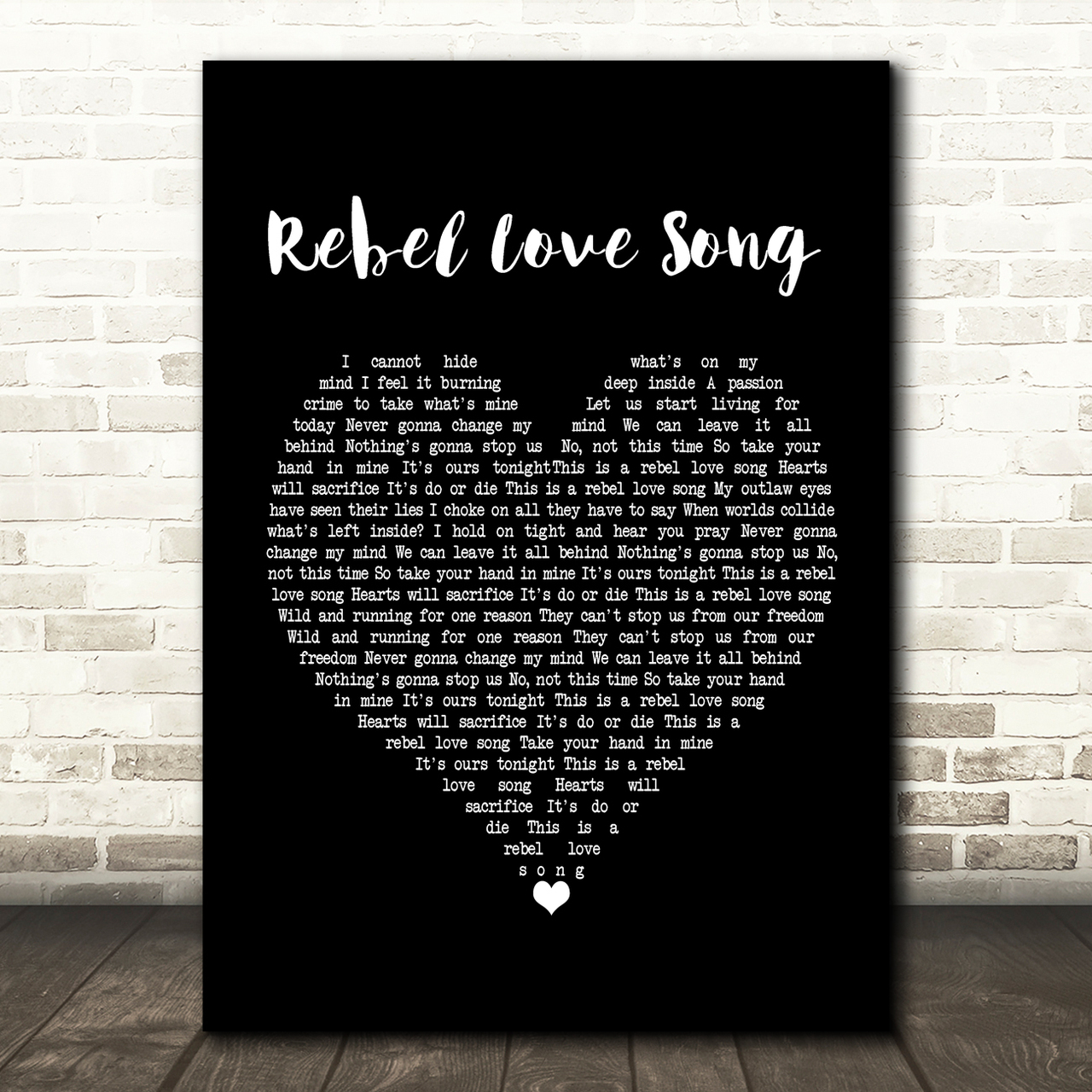Black Veil Brides Rebel Love Song Black Heart Song Lyric Music Print