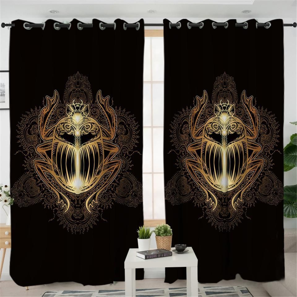 Bohemian Insect Window Curtains Home Decor