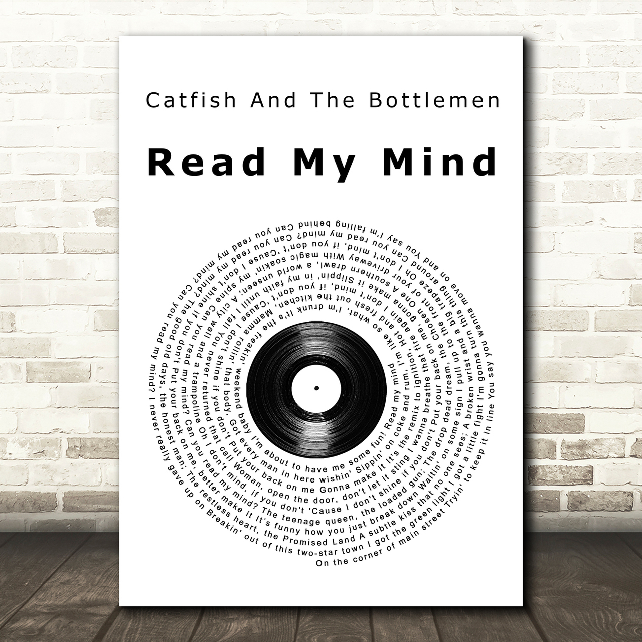 Catfish And The Bottlemen Read My Mind Vinyl Record Song Lyric Art Print