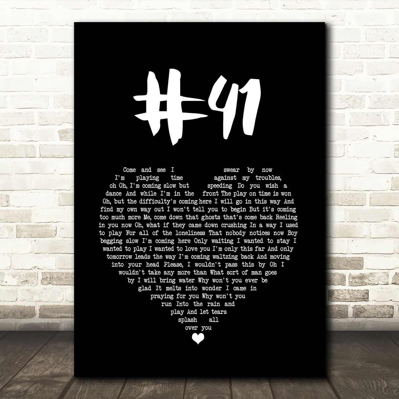 Dave Matthews Band #41 Black Heart Song Lyric Quote Music Poster Print