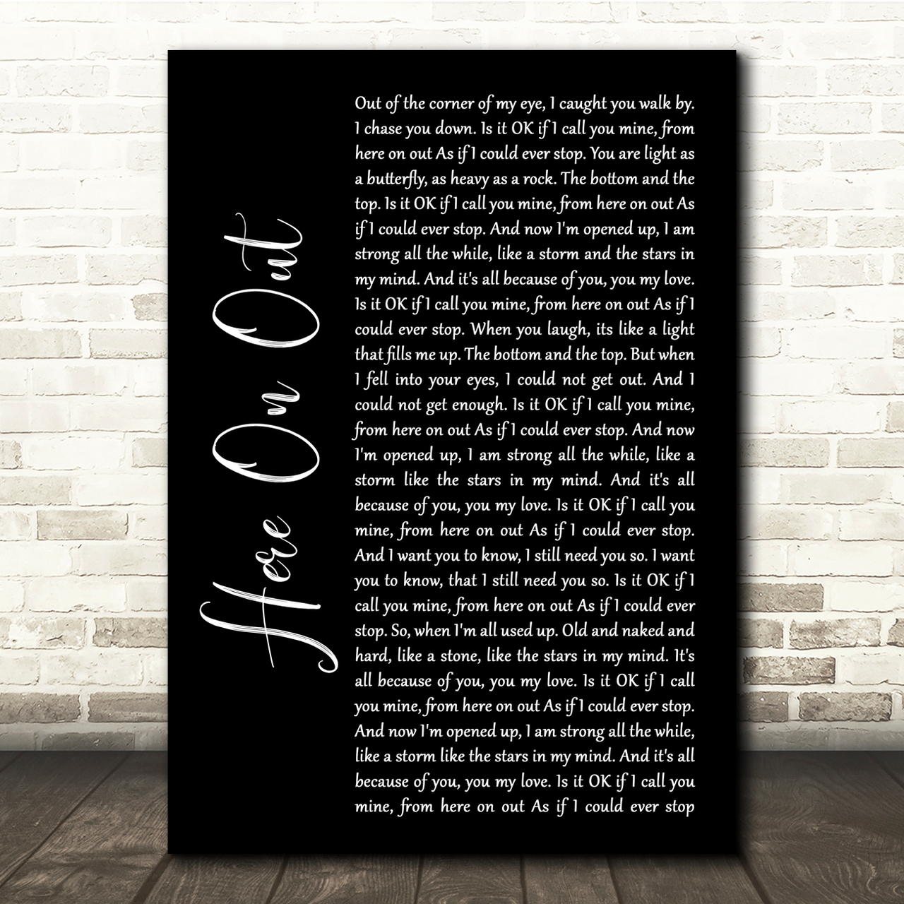 Dave Matthews Here On Out Black Script Song Lyric Quote Music Poster Print