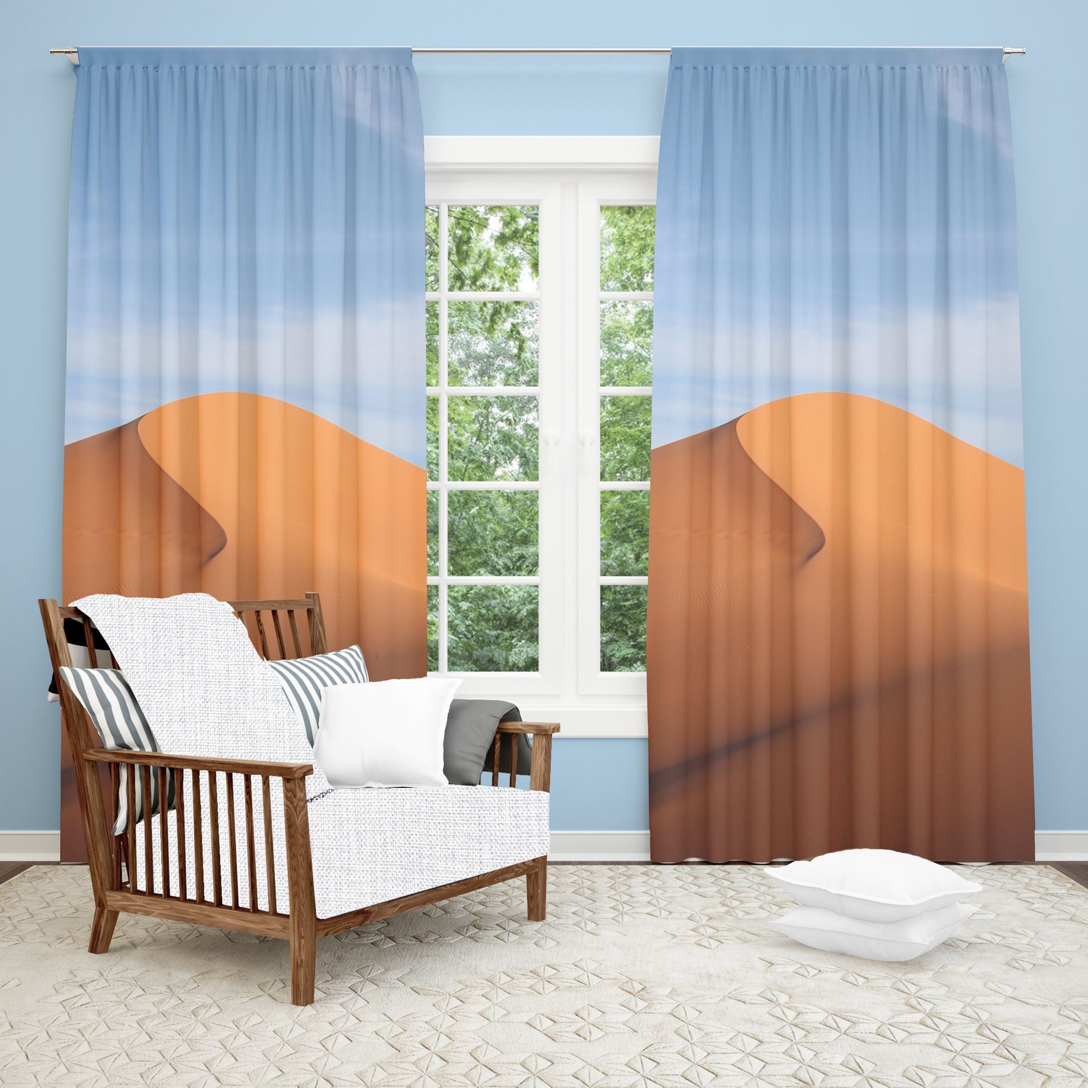 Desert Dunes Printed Window Curtain Home Decor