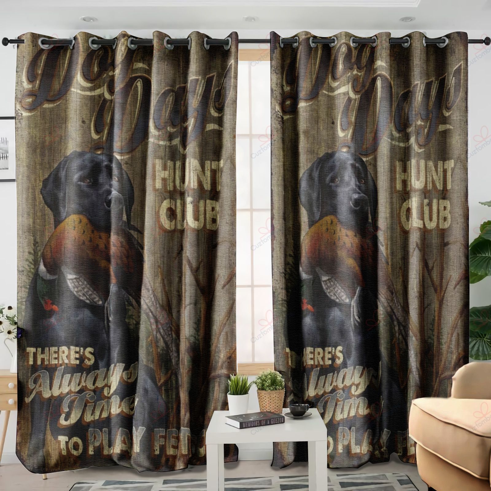 Dog Hunt Club Printed Window Curtain Home Decor