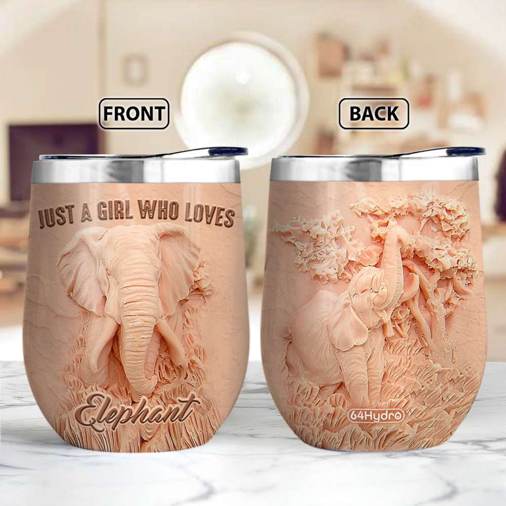 ELEPHANT Just A Girl Who Loves Wine Tumbler