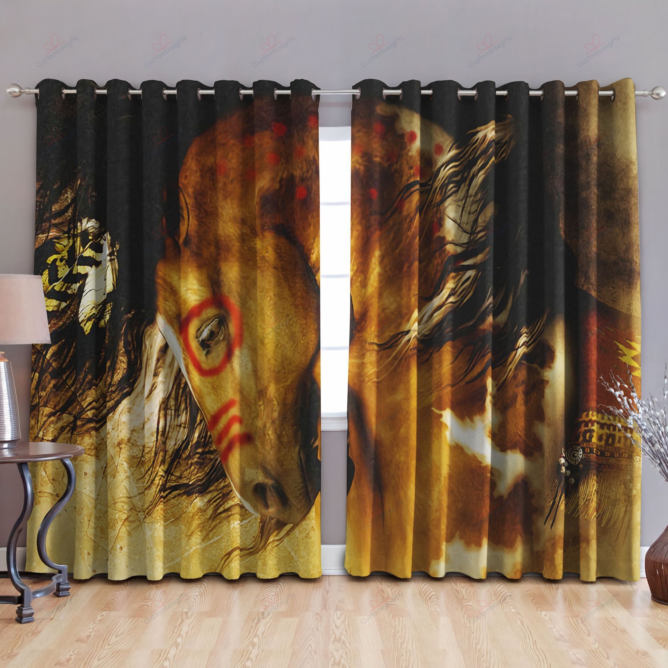 Fantasy Horse Printed Window Curtains Home Decor