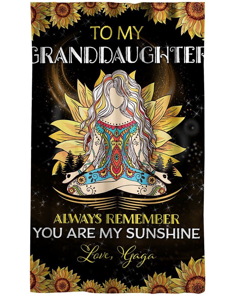 Gaga Gift To Granddaughter You Are My Sunshine Fleece Blanket Window Curtain