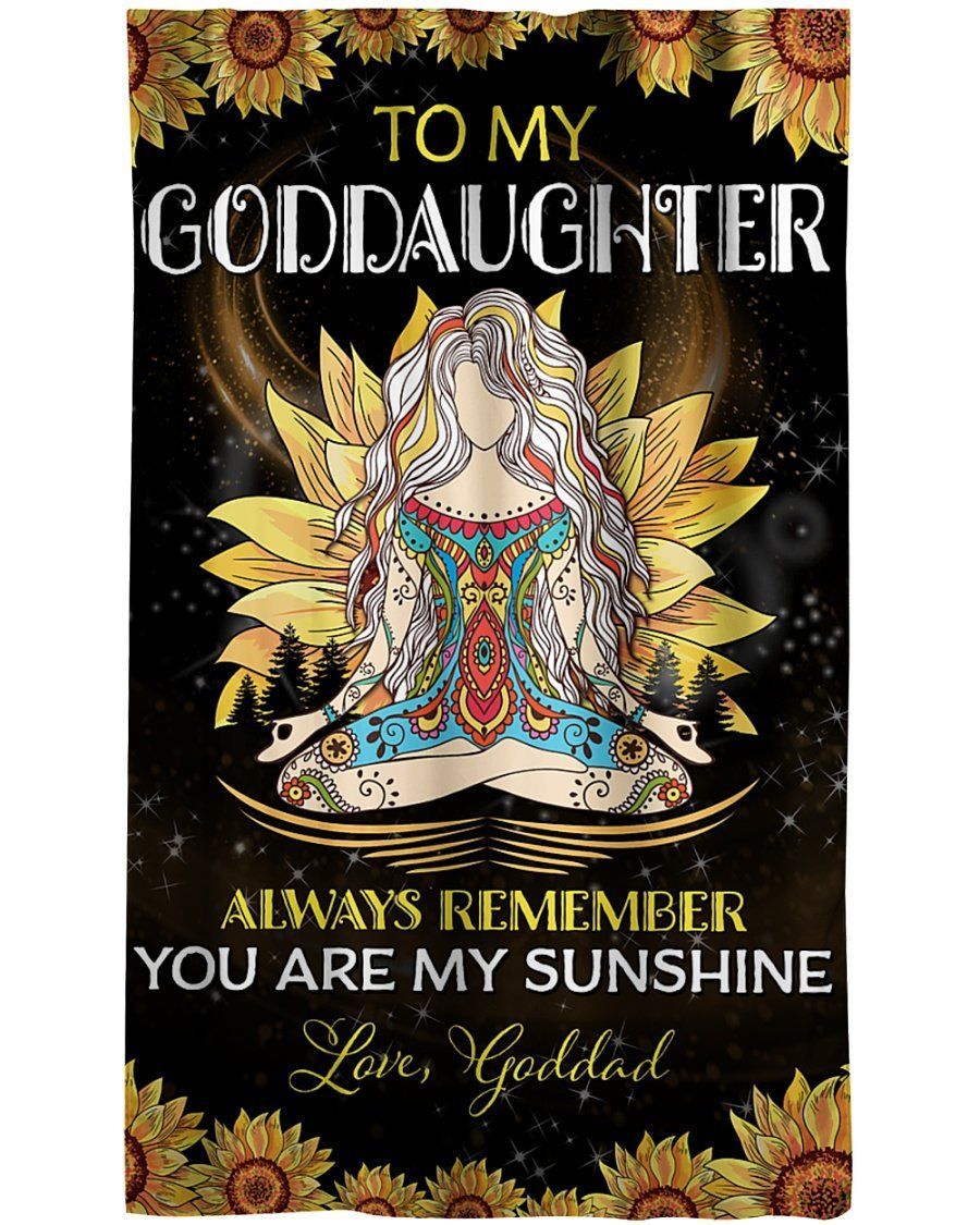 Goddad Gift To Goddaughter You Are My Sunshine Fleece Blanket Window Curtain