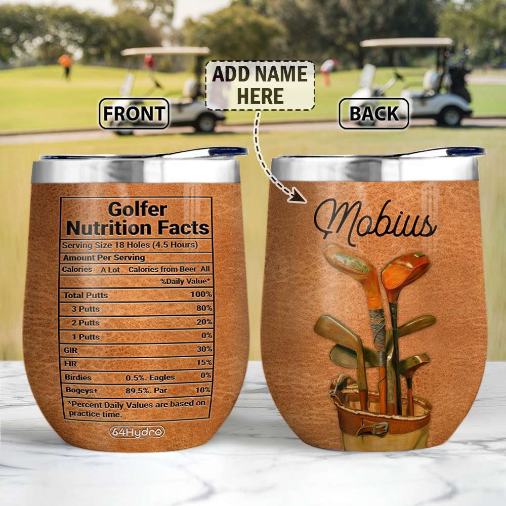 GOLF Facts Personalized Wine Tumbler