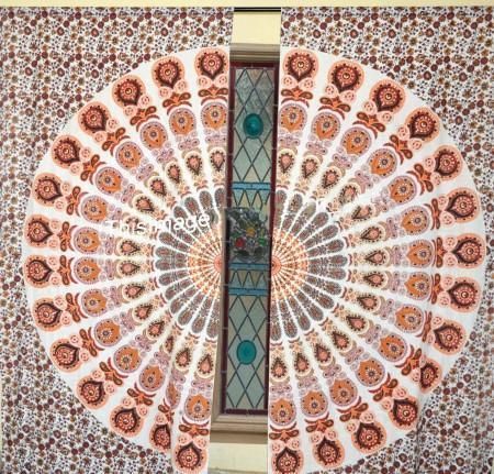 Indian Tapestry Mandala Drapes Bohemian Window Curtains