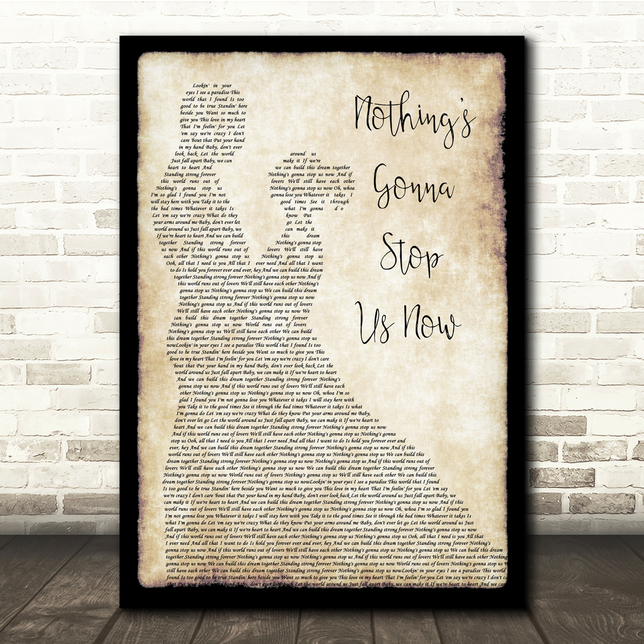 Jefferson Starship Nothing's Gonna Stop Us Now Man Lady Dancing Song Lyric Music Print