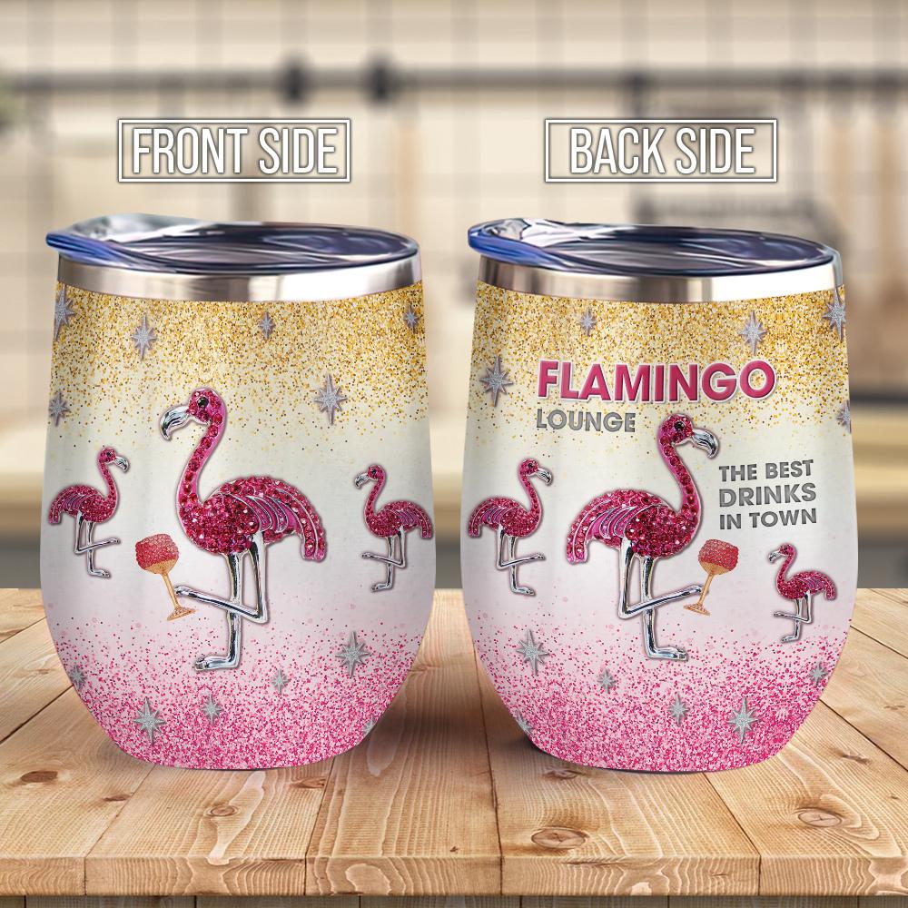 Jewelry Flamingo Wine Tumbler Flamingo Lounge The Best Drinks In Town Wine And Wine Tumbler Flamingo Lovers Gift 