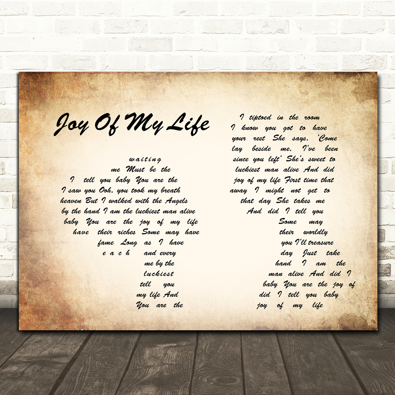 John Fogerty Joy Of My Life Man Lady Couple Song Lyric Music Print