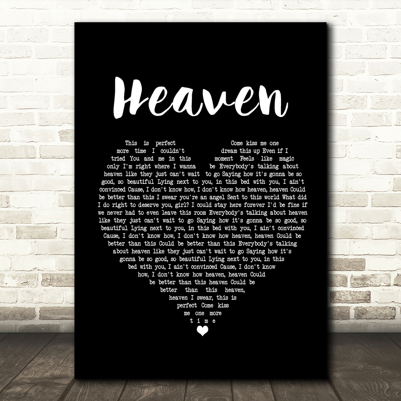 Kane Brown Heaven Black Heart Song Lyric Music Print