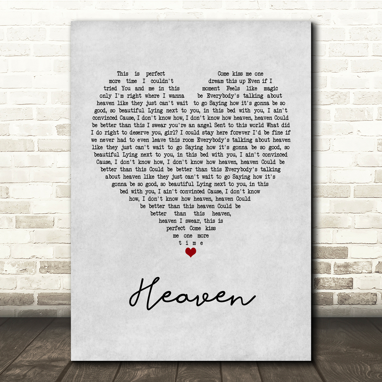 Kane Brown Heaven Grey Heart Song Lyric Music Print