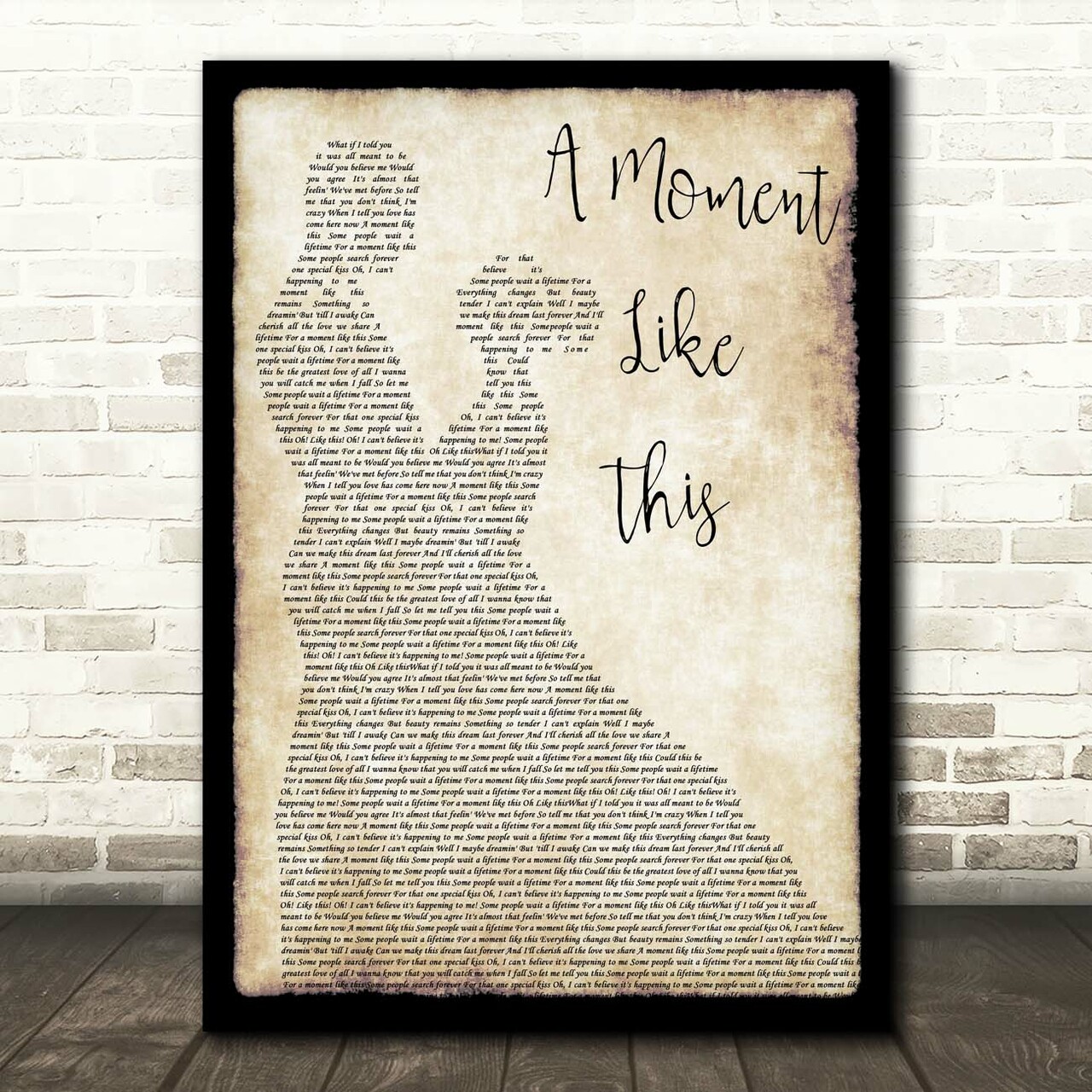 Kelly Clarkson A Moment Like This Man Lady Dancing Song Lyric Print