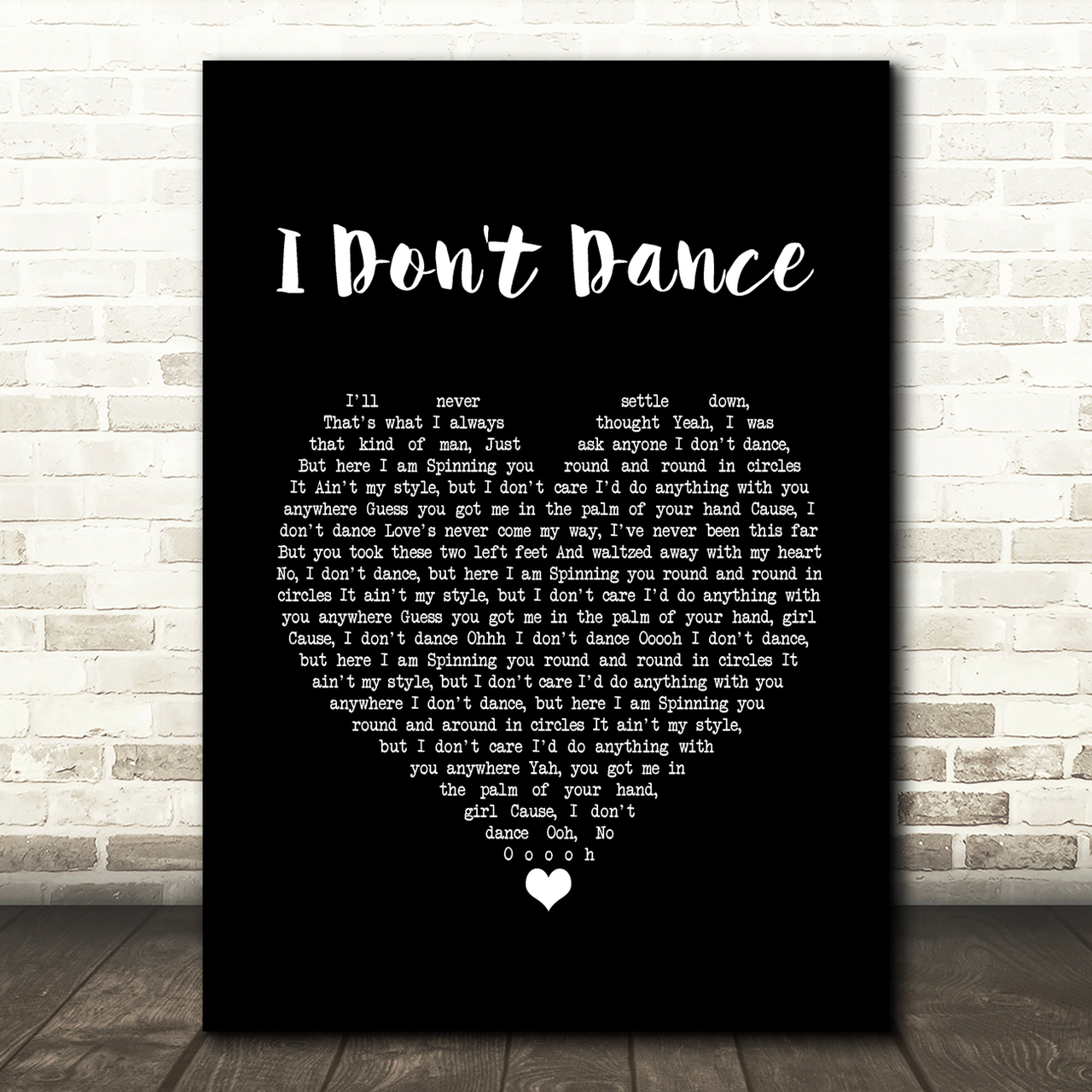Lee Brice I Don't Dance Black Heart Song Lyric Music Print