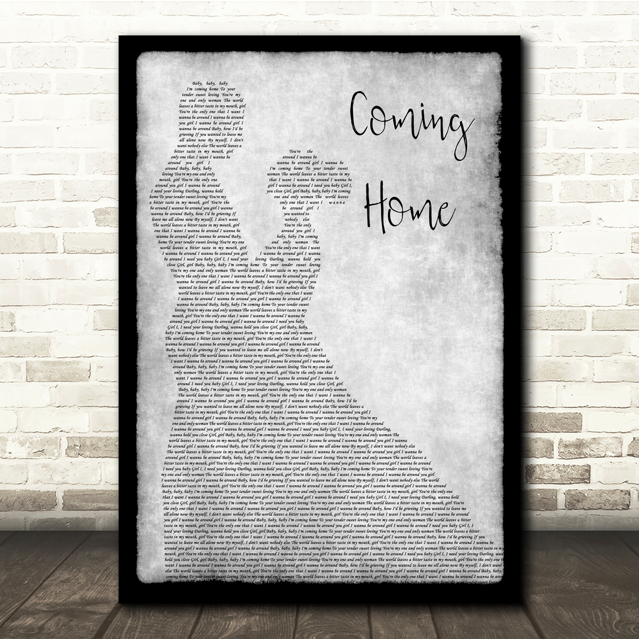 Leon Bridges Coming Home Grey Man Lady Dancing Song Lyric Quote Music Poster Print