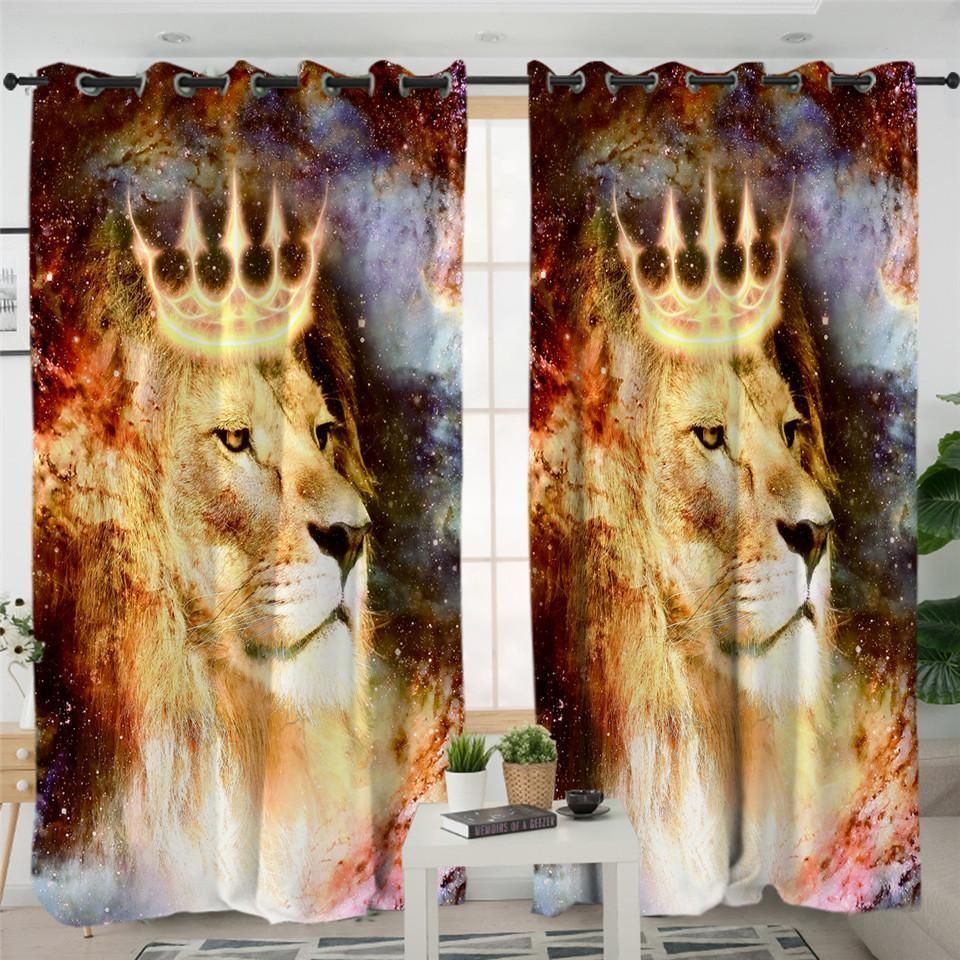 Lion King  3D Printed Window Curtain Home Decor
