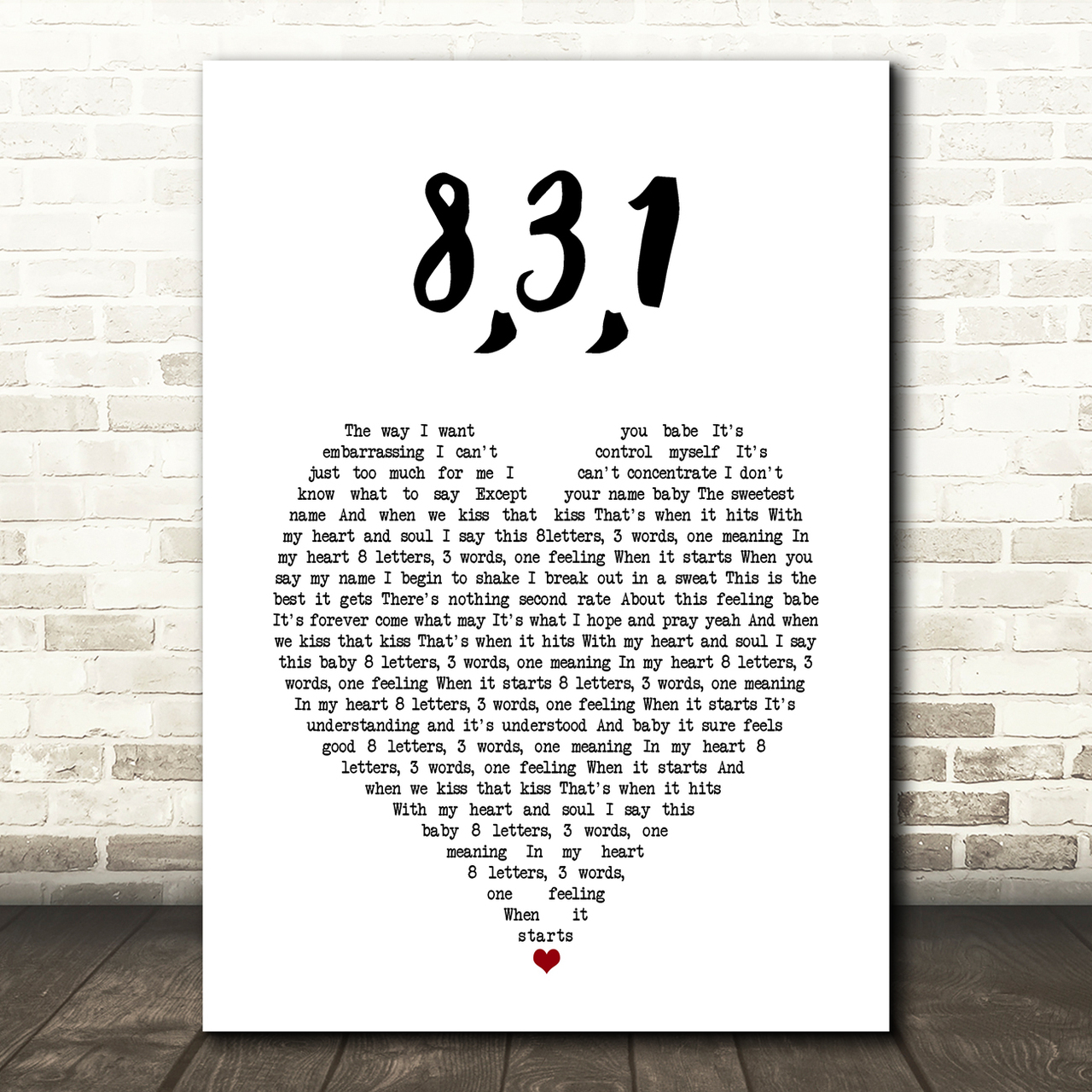 Lisa Stansfield 8,3,1 White Heart Song Lyric Art Print