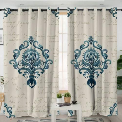 Luxury Floral Pattern Gift For Girls Printed Window Curtain