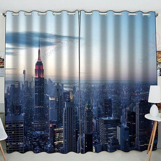 New York City Printed Window Curtain Home Decor
