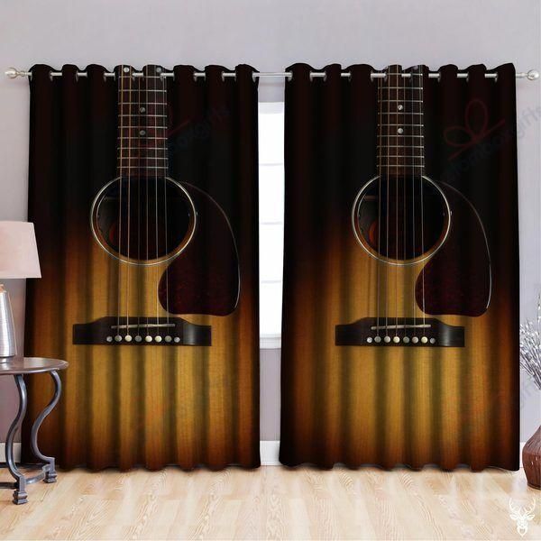Nice Guitar Printed Window Curtain Home Decor