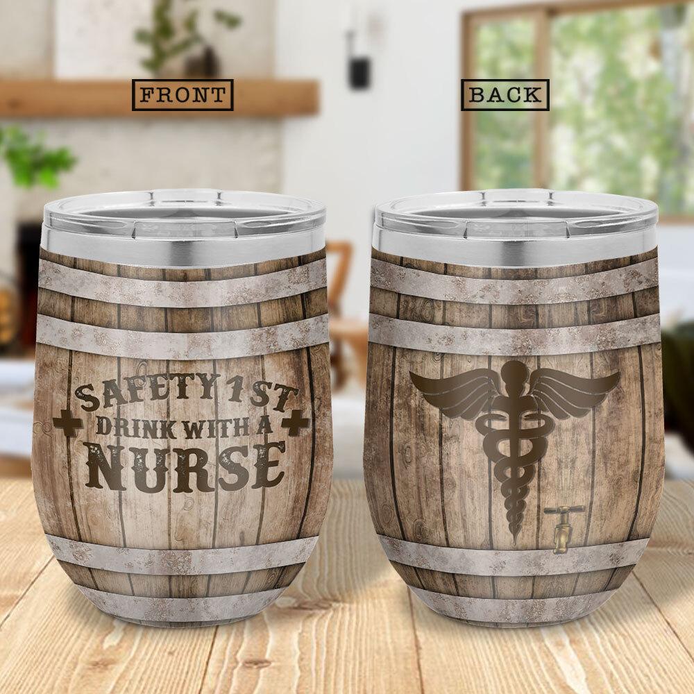 Nurse Wood Wine Tumbler
