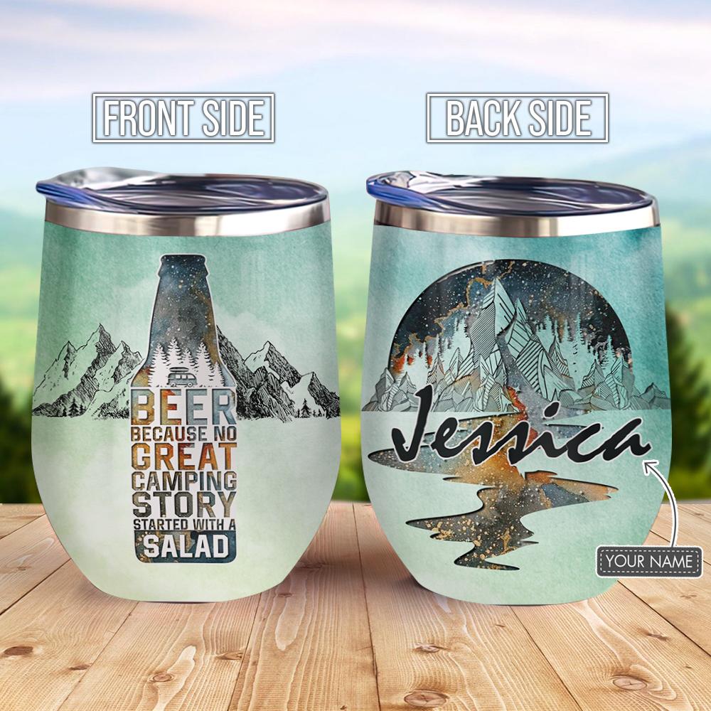 Personalized Camping Beer Wine Tumbler