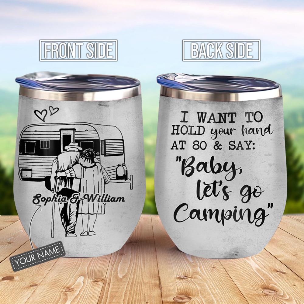 Personalized Camping Couple Wine Tumbler