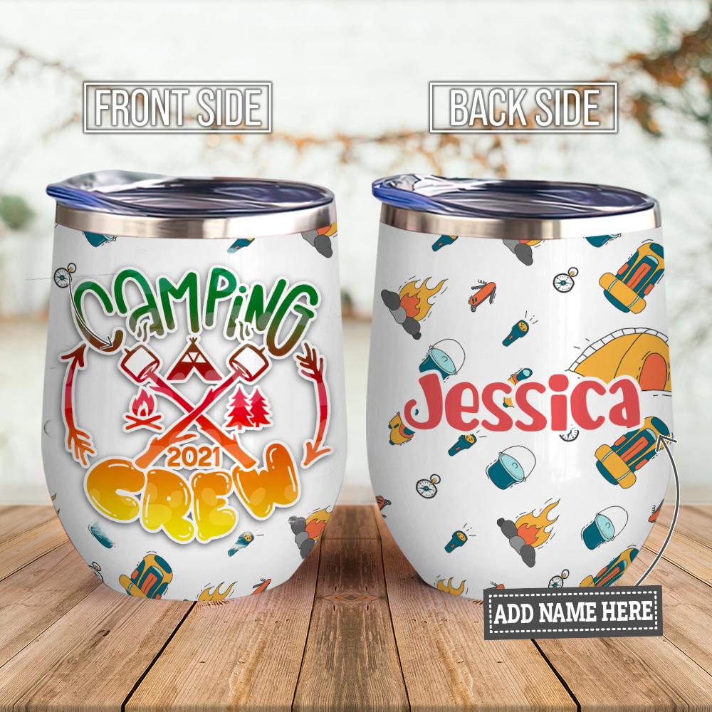 Personalized Camping Crew Wine Tumbler