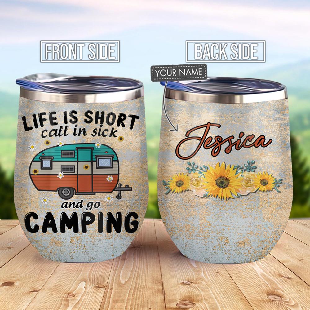 Personalized Camping Lover Wine Tumbler