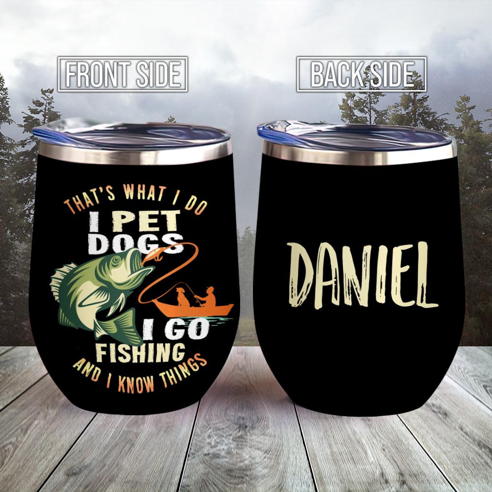 Personalized Fishing Passion Wine Tumbler
