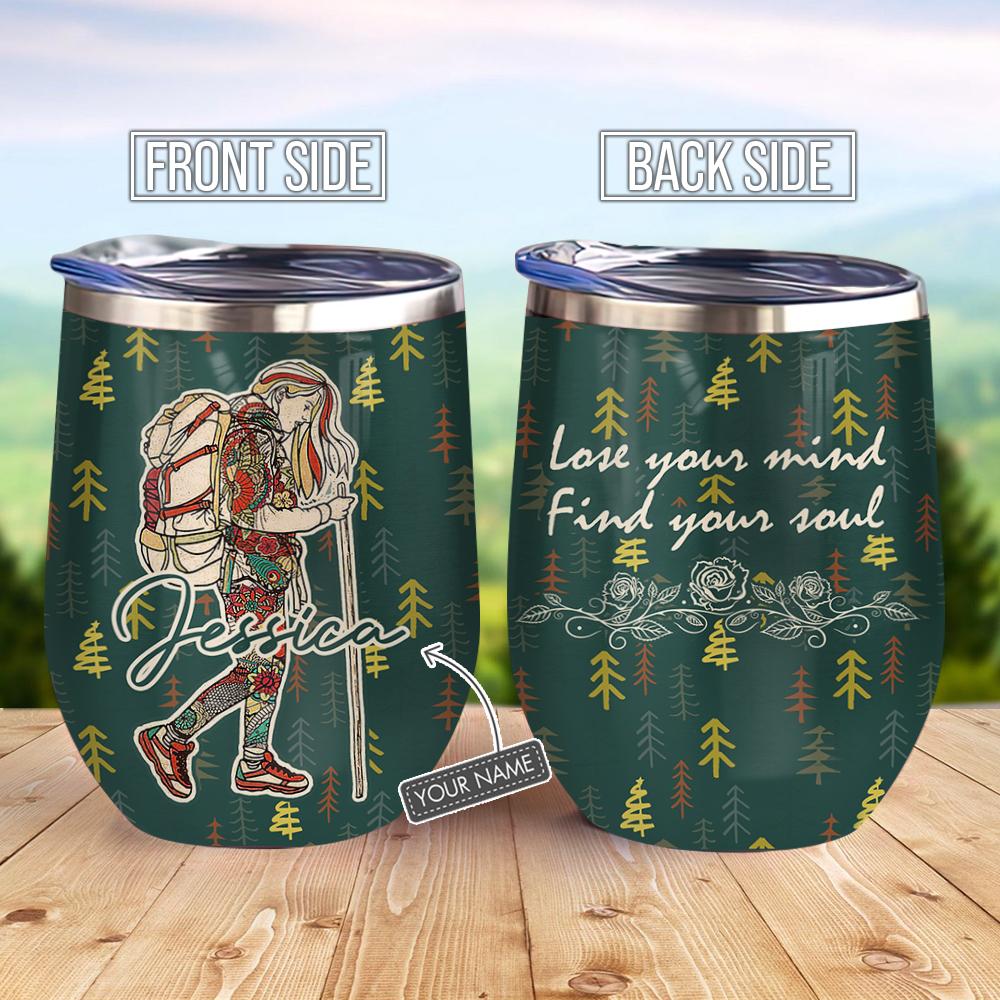 Personalized Hiking Passion Wine Tumbler