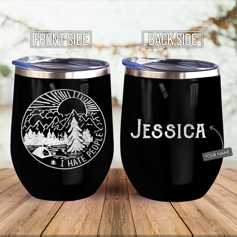 Personalized Social Distancing Wine Tumbler