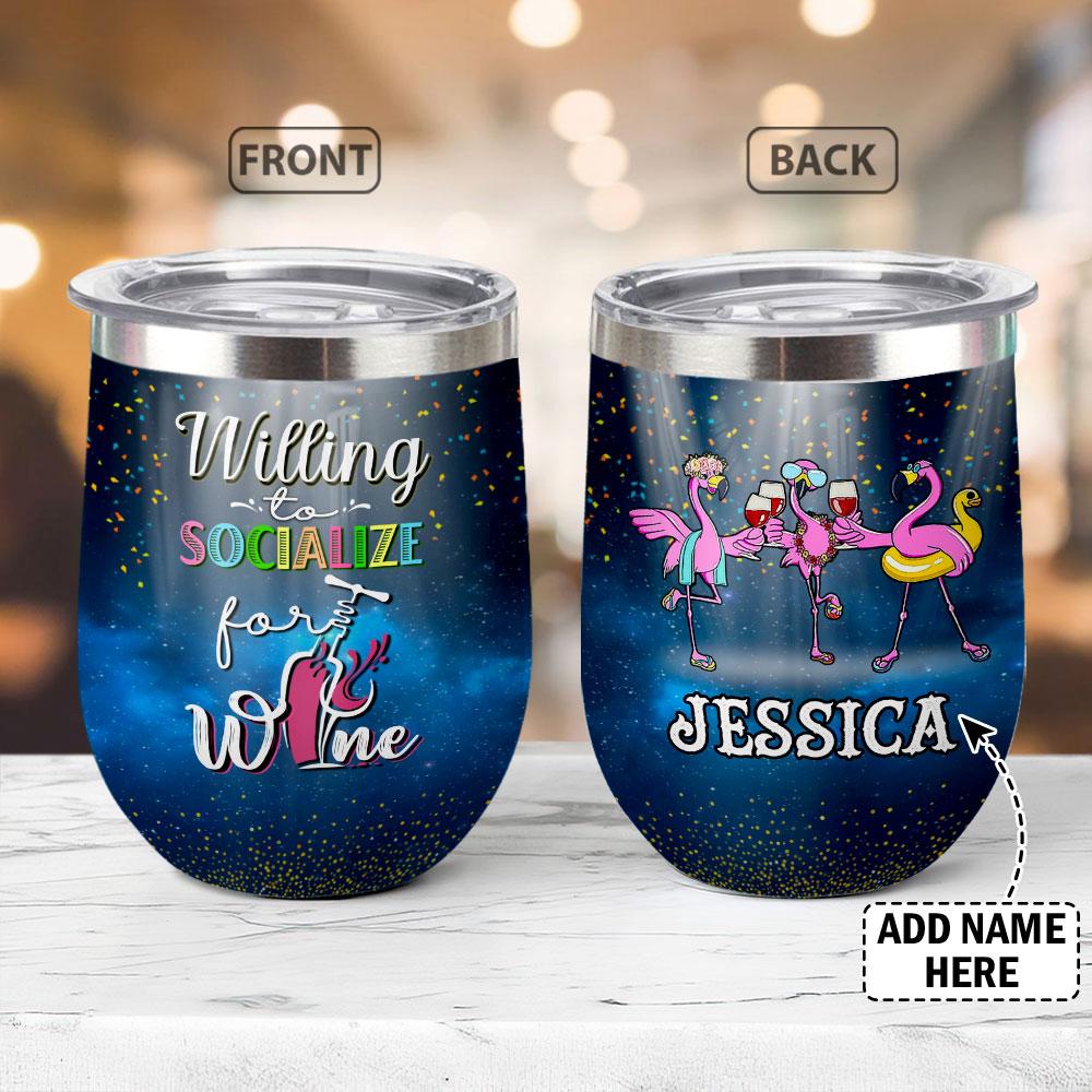 Personalized Socialized For Wine Wine Tumbler