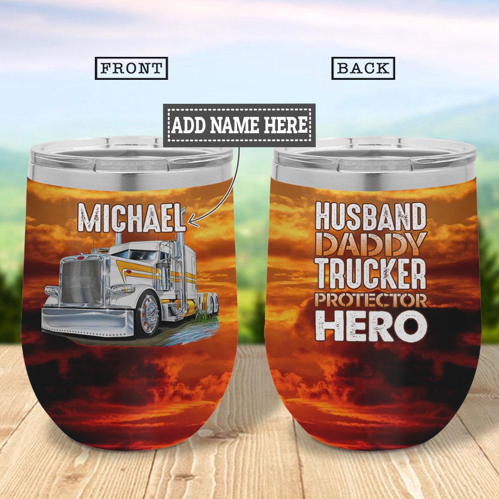 Personalized Truck Couple To My Husband Wine Tumbler