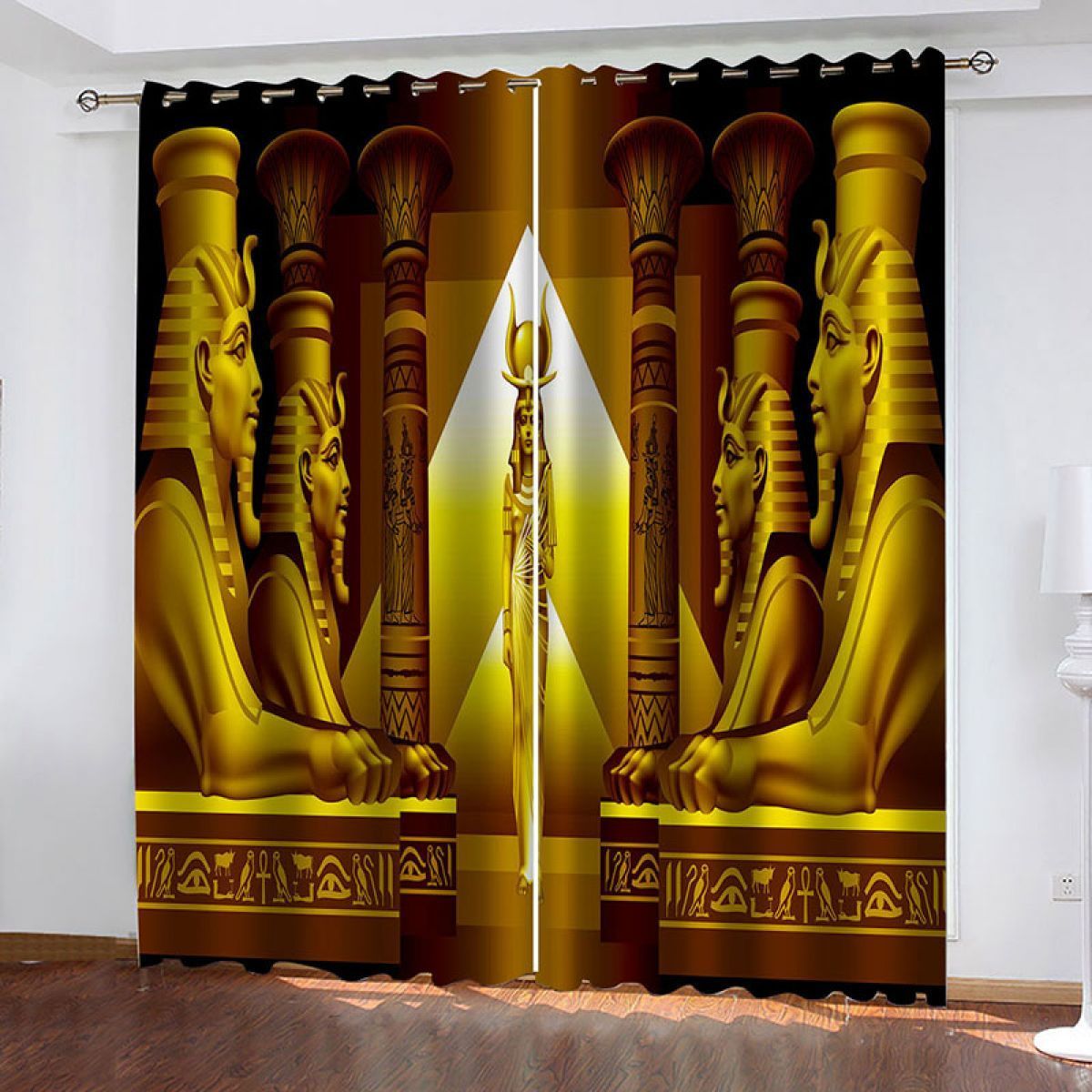 Sculptures Of God Printed Window Curtain Home Decor