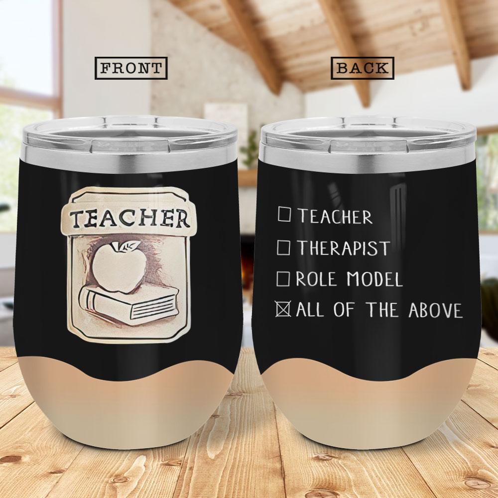 Teacher Multichoice Gift For Teacher Kindergarten Teacher Sunflower Wine Tumbler