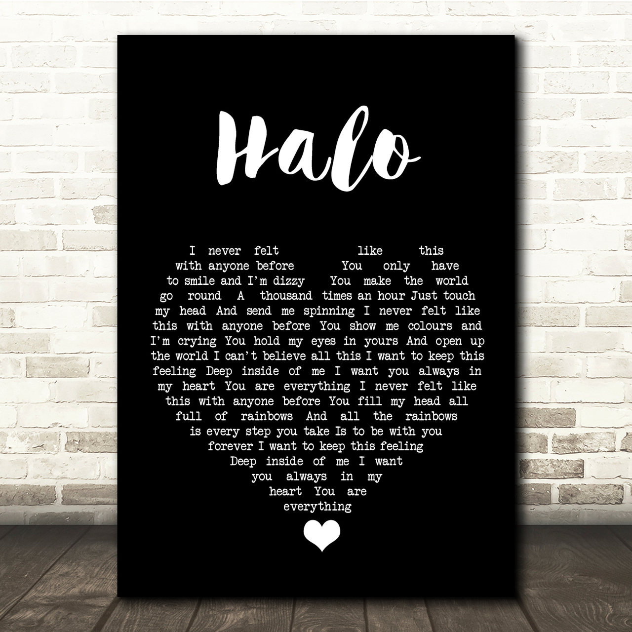 The Cure Halo Black Heart Song Lyric Quote Music Poster Print