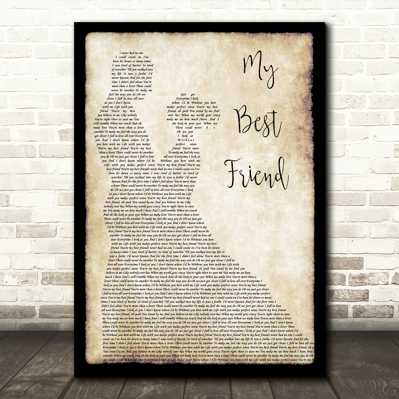 Tim McGraw My Best Friend Song Lyric Man Lady Dancing Quote Print