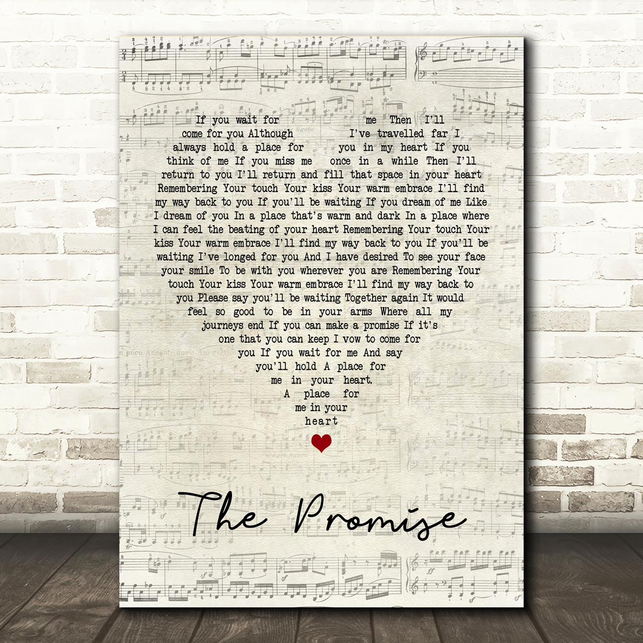 Tracy Chapman The Promise Script Heart Song Lyric Print