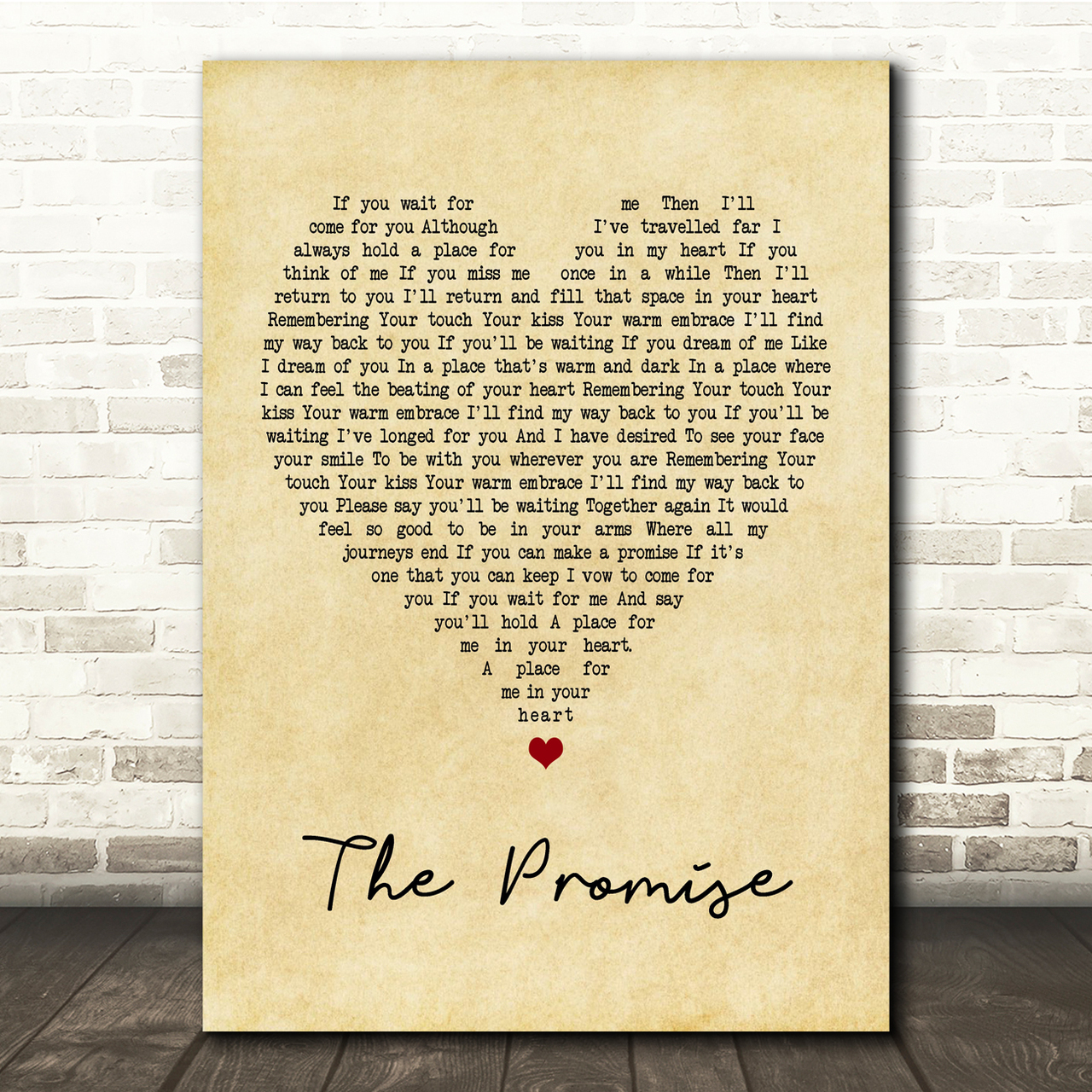 Tracy Chapman The Promise Vintage Heart Song Lyric Quote Print