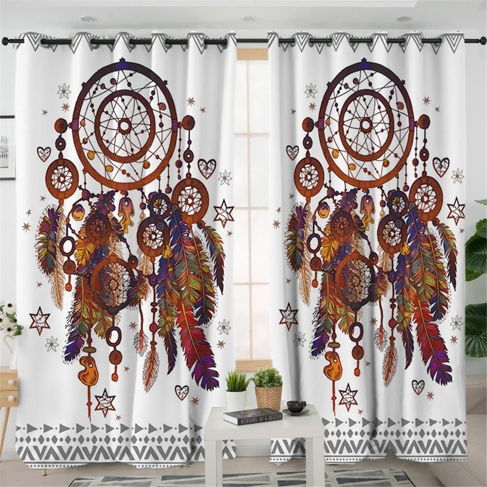 Tribal Dream Catcher Printed Window Curtains Home Decor