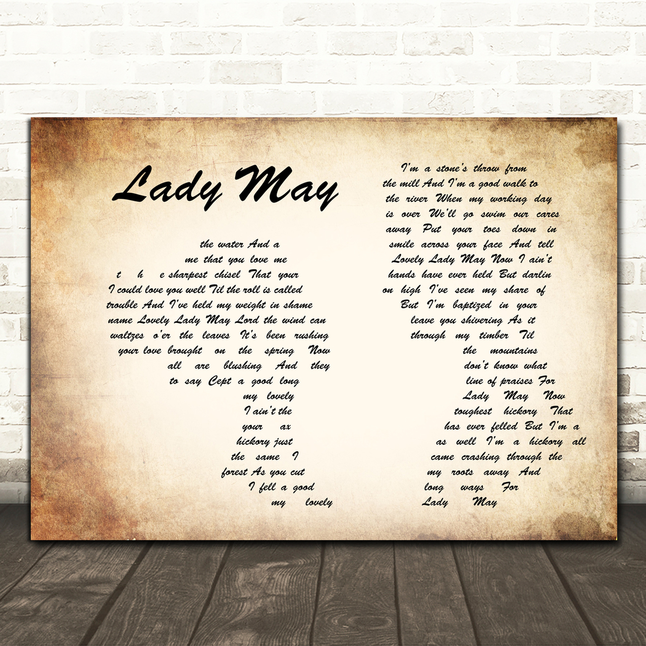 Tyler Childers Lady May Man Lady Couple Song Lyric Music Print