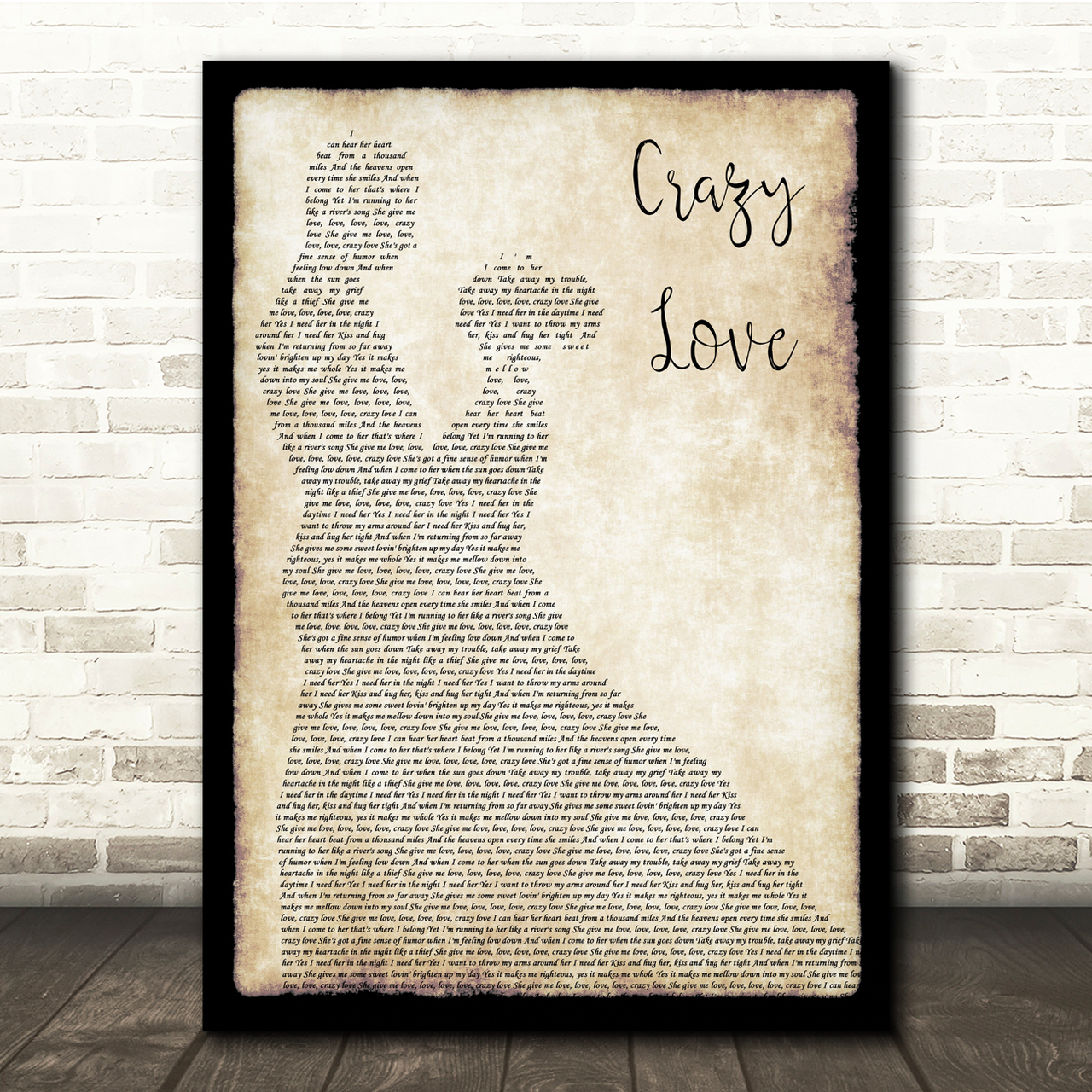 Van Morrison Crazy Love Man Lady Dancing Song Lyric Music Print