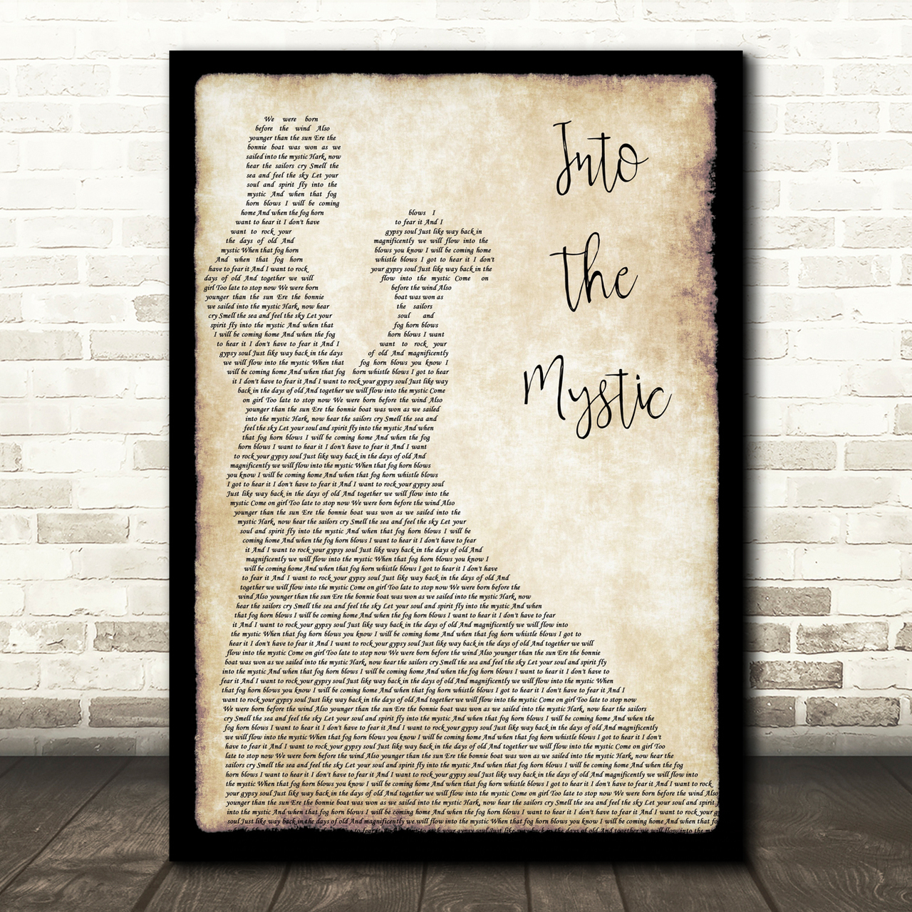 Van Morrison Into The Mystic Song Lyric Man Lady Dancing Quote Print