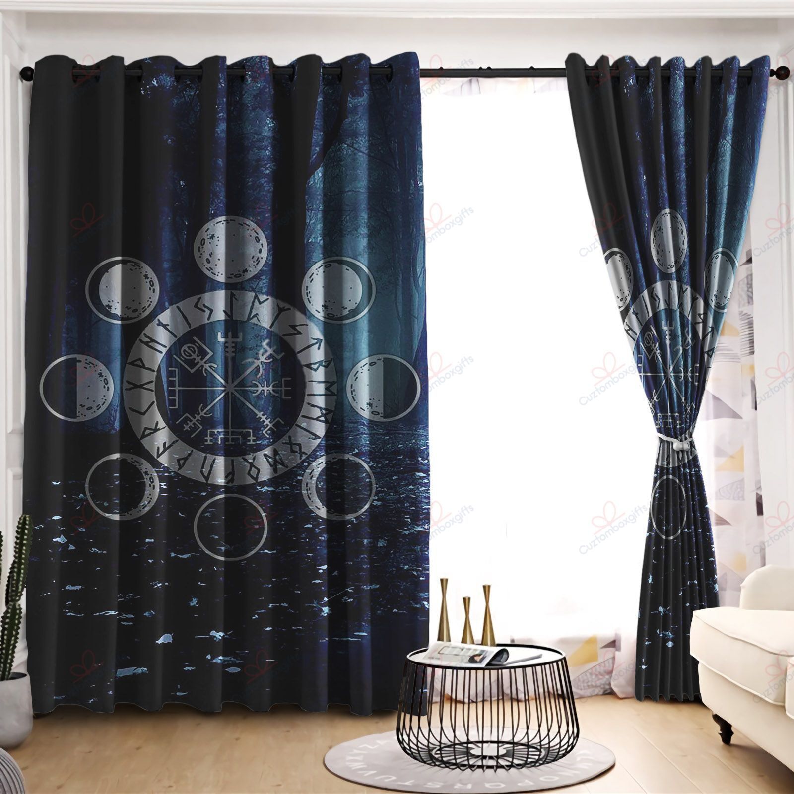 Viking Eclipse Printed Window Curtain Home Decor