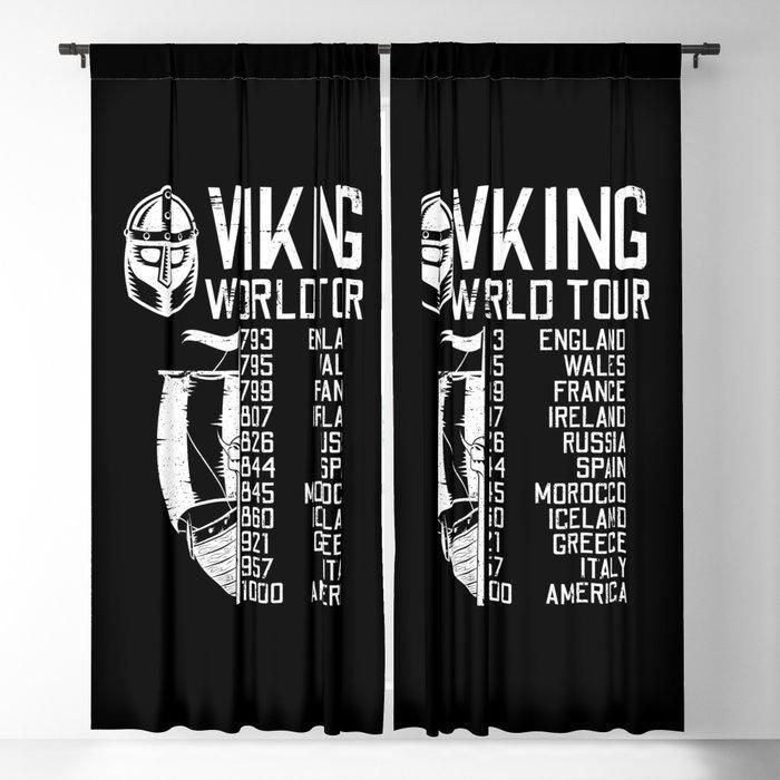 Viking World Tour Raid Dates Printed Window Curtain