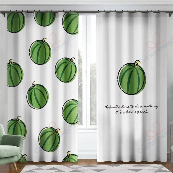 Watermelon White Printed Window Curtain Home Decor
