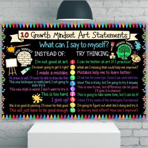 10 Growth Mindset Art Statements Canvas Prints Wall Art Decor